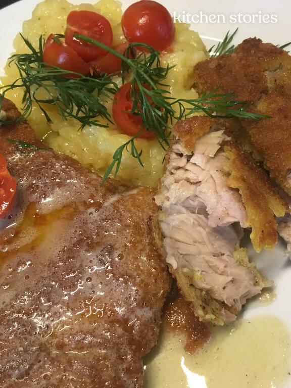 Gebackenes Karpfenfilet mit Remoulade, Kartoffelsalat | Rezept ... Gebackenes Karpfenfilet mit Remoulade, Kartoffelsalat | Rezept ...
