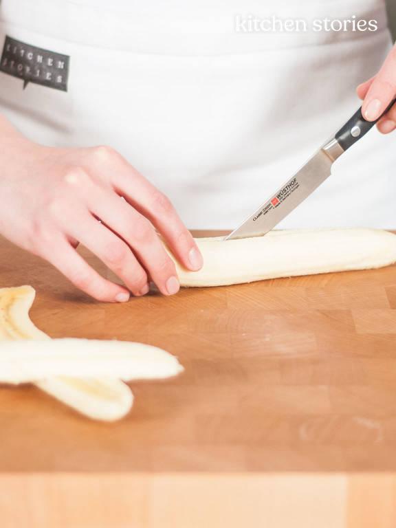 Gefüllter Vollkornpfannkuchen mit Banane und Schokolade | Rezept ... Gefüllter Vollkornpfannkuchen mit Banane und Schokolade | Rezept ...